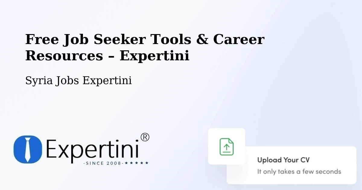 Free Job Seeker Tools & Career Resources – Nawá - Nawá, Syria Jobs Expertini